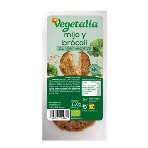 VEGEBURGER MIJO Y BROCOLI 140GR VEGETALIA