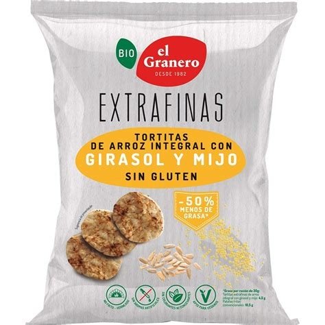 TORTITAS DE ARROZ INTEGRAL Y MIJO 60G EL GRANERO