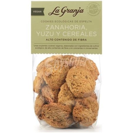 GALLETAS ESPELTA ZANAHORIA, YUZU Y CEREALES 200GR BIO LA GRANJA