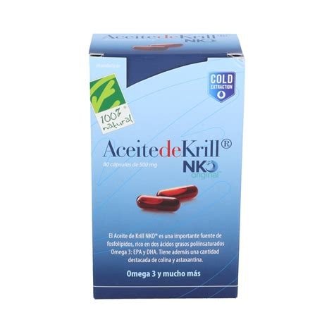 ACEITE DE KRILL 500 MG 80 CAPS NKO  100% NATURAL