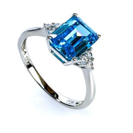 ANILLO PLATA ESMERALDA BUDA AZUL