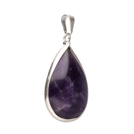 COLGANTE PLATA GOTA AMATISTA BUDA AZUL