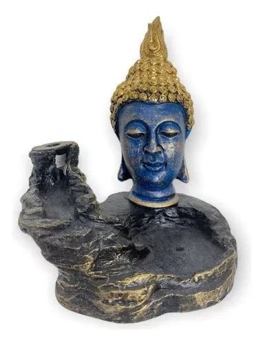 QUEMADOR DORADO CADENA LISO BUDA AZUL