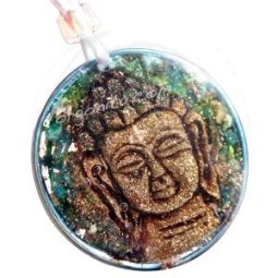 COLGANTE ORGONITA GEOMETRIA CHAKRAS 45MM BUDA AZUL