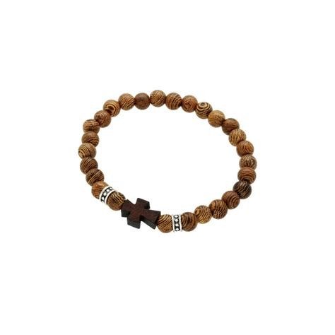 PULSERA PALO SANTO CON CRUZ