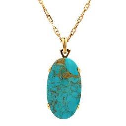 COLGANTE DE ORO TURQUESA