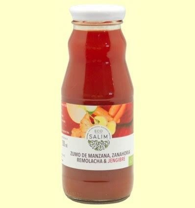 ZUMO DE MANZANA, ZANAHORIA, REMOLACHA Y JENGIBRE 200ML ECO SALIM