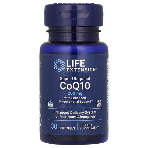 SUPER UBIQUINOL COQ10 LIFE EXTENSION 30 PERLAS