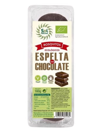 ROSQUITOS ESPELTA CON CHOCOLATE 200G SOL NATURAL