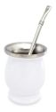 MATE CON BOMBILLA BLANCO EL PASITO