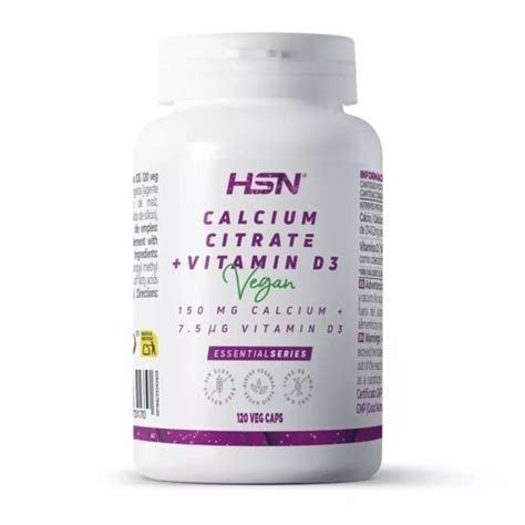 CITRATO DE CALCIO + VITAMINA D3 120 CAPS HSN