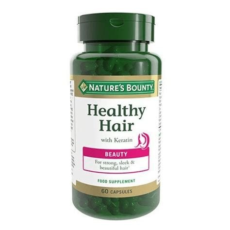 HEALTHY HAIR CON QUERATINA 60 CAPSULA NATURES BOUNTY