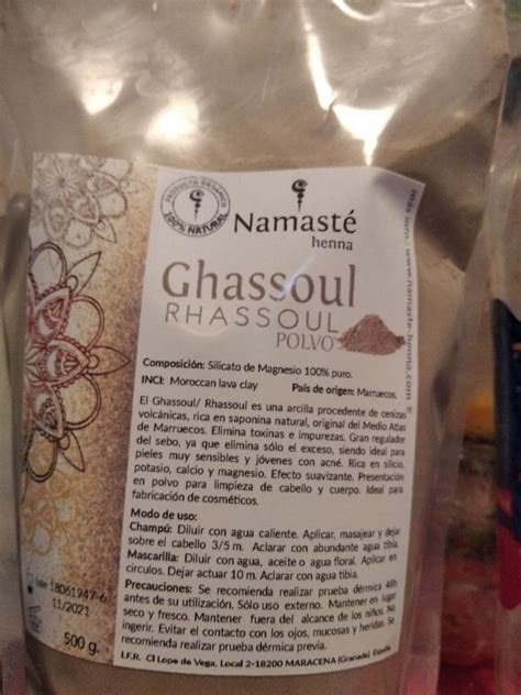 ARCILLA GHASSOUL NAMASTE 500GR GRAN VELADA