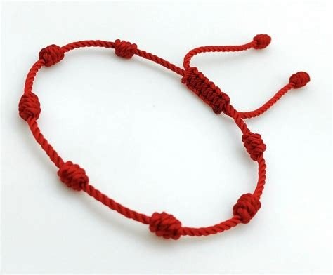 PULSERA SIETE NUDOS ROJA SIETE CHAKRAS ALURA