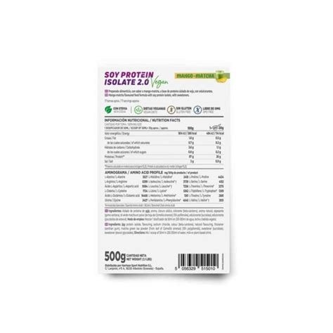 PROTEINA DE SOJA AISLADA MANGO-MATCHA 500G HSN