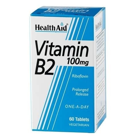 VITAMINA B2 100MG 60COMP HEALTH AID