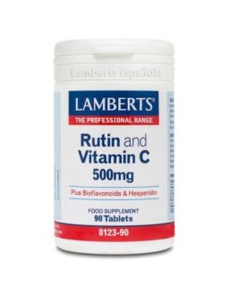 RUTINA, VITAMINA C Y BIOFLAVONOIDES 90 TABLETAS LAMBERTS