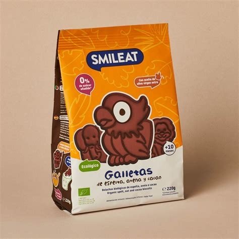 GALLETA ESPELTA, AVENA Y CACAO 220G SMILEAT