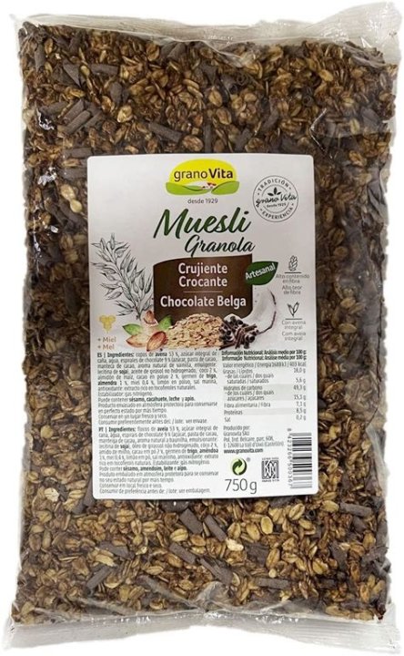 MUESLI CRUJIENTE CHOCOLATE 750 G. GRANOVITA
