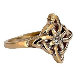 ANILLO NUDO DE BRUJA DORADO
