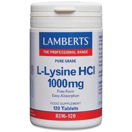 L-LYSINE HCI 1000 MG 120 TABLETAS LAMBERTS