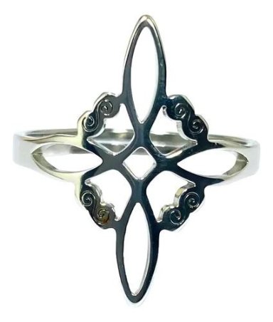 ANILLO NUDO DE BRUJA ACERO PLATEADO