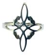 ANILLO NUDO DE BRUJA ACERO PLATEADO