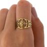 ANILLO NUDO DE BRUJA ACERO DORADO