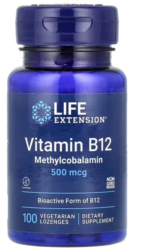 VITAMINA B12 METILCOBALAMINA 500MCGR  100COMP LIFEEXTENSION