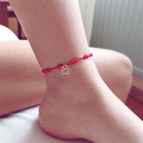 TOBILLERA 7 NUDOS ROJA