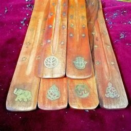 TABLA QUEMADOR MADERA CELESTE BUDA AZUL