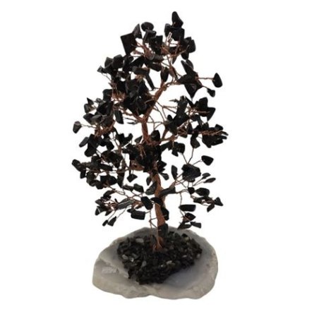 ARBOL MINERAL TURMALINA CON BASE AGATHA BUDA AZUL