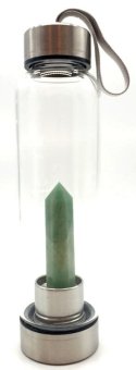 BOTELLA CRISTAL PUNTA AVENTURINA VERDE BUDA AZUL