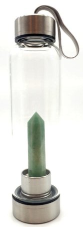 BOTELLA CRISTAL PUNTA AVENTURINA VERDE BUDA AZUL