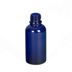 FRASCO VIDRIO AZUL 30ML DIN-18 (110)
