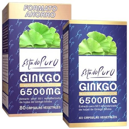 GINKGO BILOBA 6500 MG ESTADO PURO 40 CAPSULAS