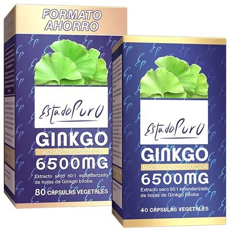 GINKGO BILOBA 6500 MG ESTADO PURO 40 CAPSULAS