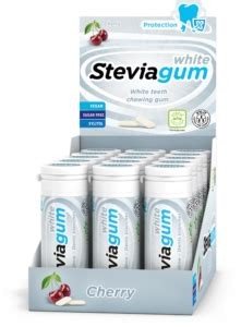 CHICLE STEVIAGUM WHITE CEREZA