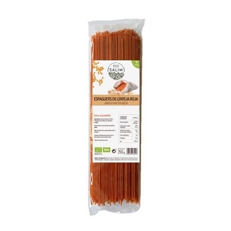 ESPAGUETIS LENTEJA ROJA 250G ECOSALIM