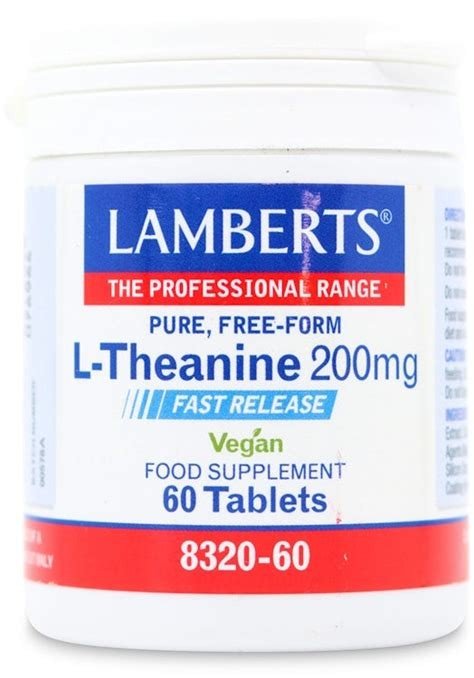 L-TEANINA 200MG LAMBERTS 60 TABLETAS