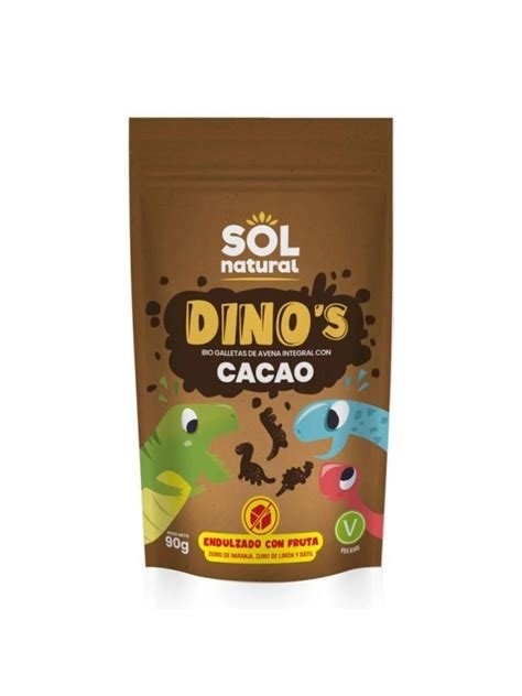 DINOS CACAO GALLETAS AVENA FRUTA 90GR SOL NATURAL
