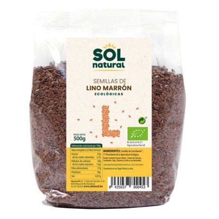 SEMILLAS DE LINO MARRON 500G SOL NATURAL