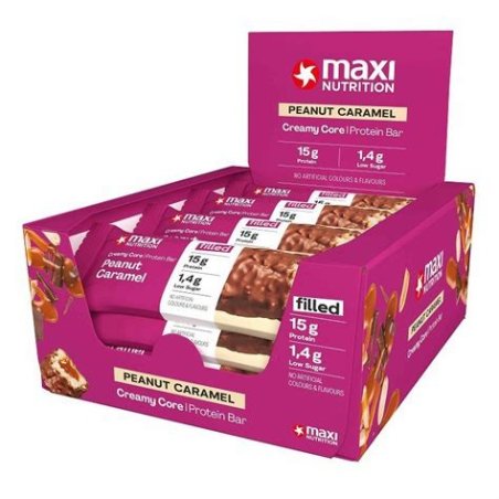 BARRITAS PROTEICAS CREAMY CORE CARAMELO CON CACAHUETE 45 GR MAXI NUTRITION