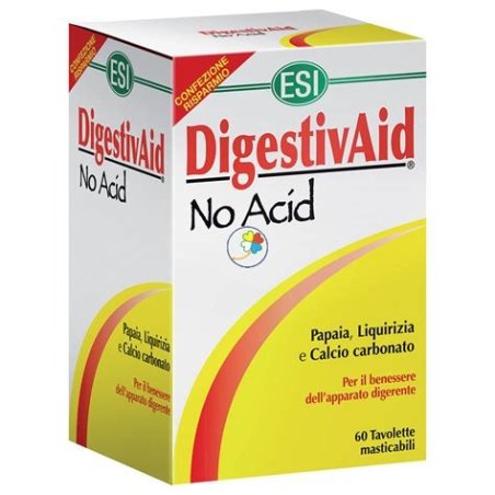 DIGESTIVAID NO ACID 60 TABLETAS MASTICABLES ESI