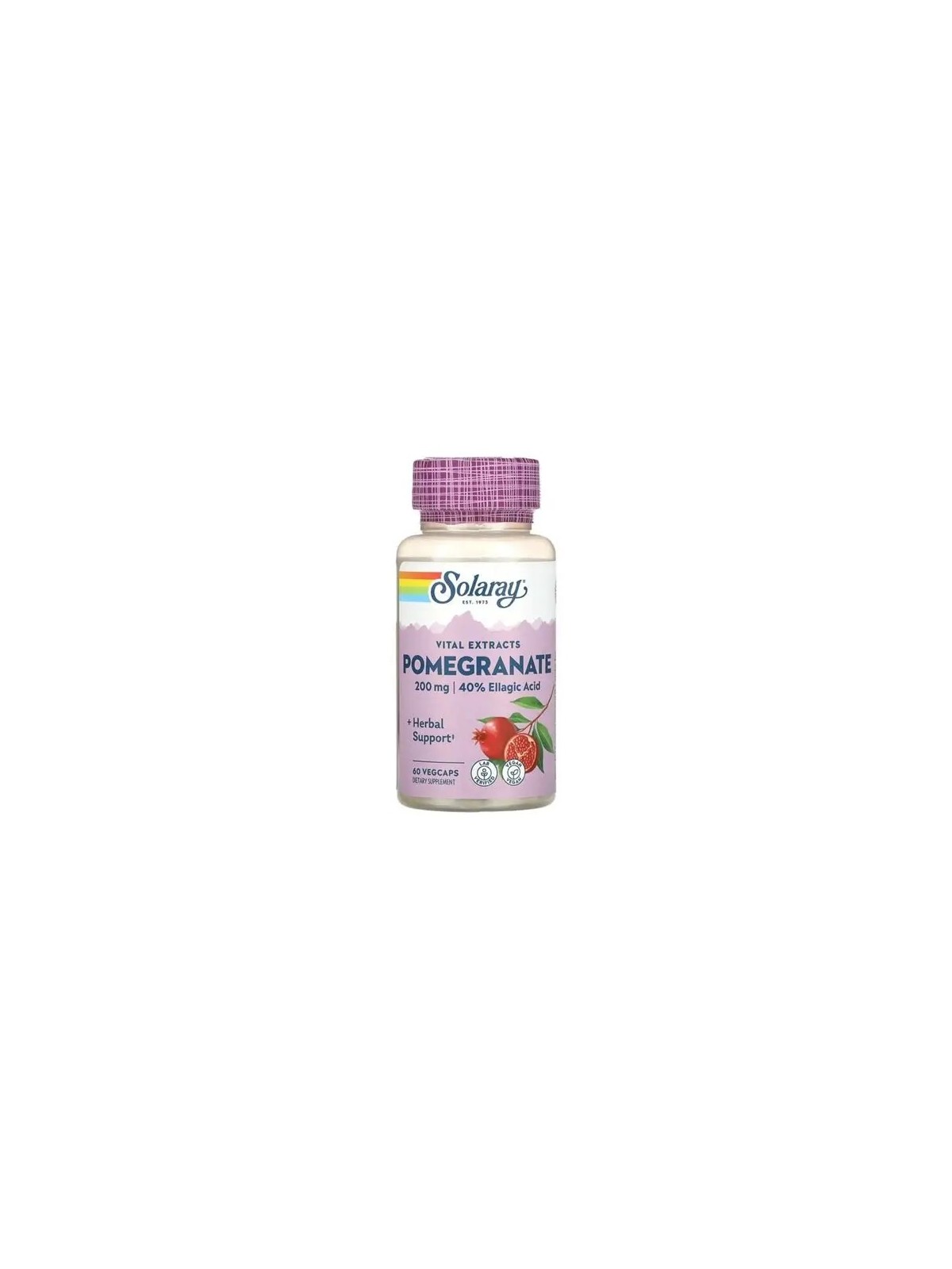 POMEGRANATE 200 MG  60 CAPSULAS - SOLARAY