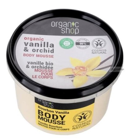 BODY MOUSSE BOURBON VAINILLA 250 ML ORGANIC SHOP