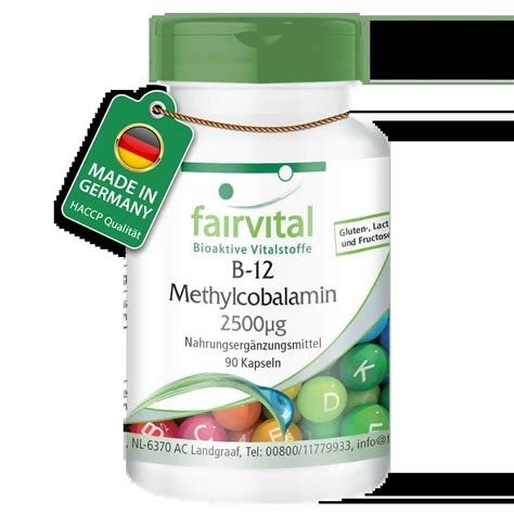METHYLCOBALAMINA 2500MCG B12 FAIRVITAL 90 CAPSULAS