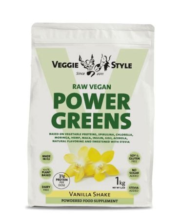 POWER GREENS VAINILLA 1KG VEGGIE STYLE