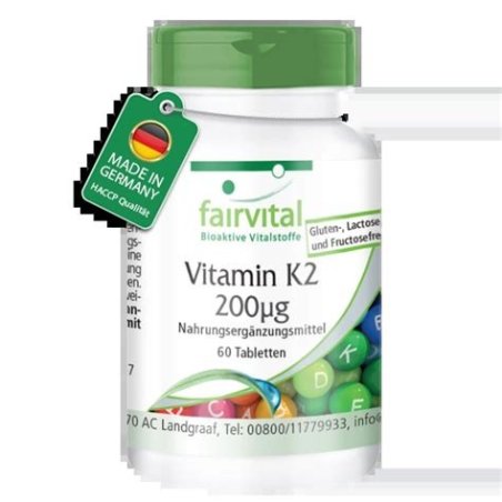 VITAMINA K2 200MCG 60 TABLETAS FAIRVITAL