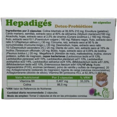 HEPADIGES DETOX-PROBIOTIC 60 CAPSULAS DIS